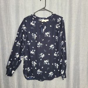 Loft floral top/blouse long-sleeve